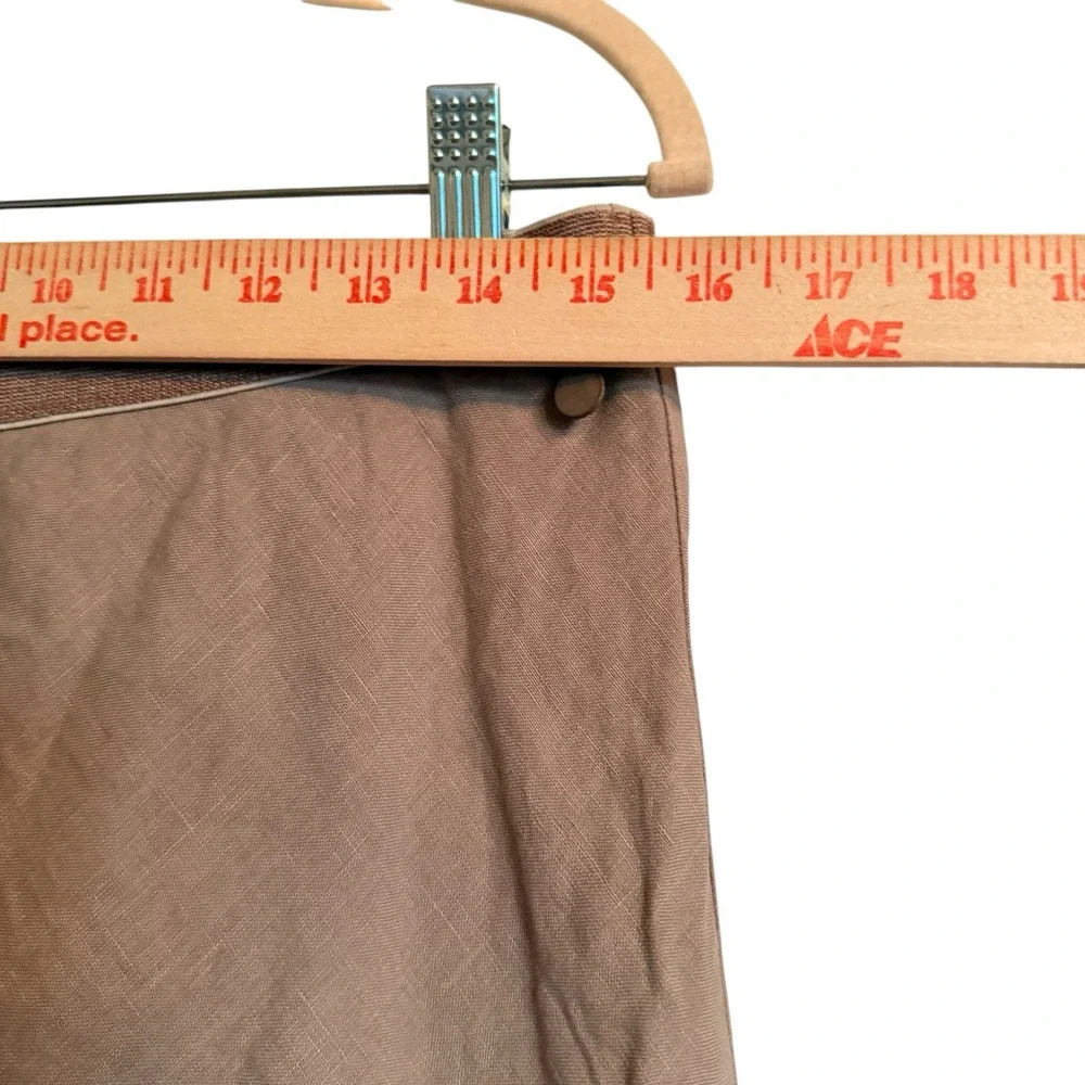 Sandwich‎ Size 39 Brown Linen Mini Skirt Coastal Chic Quiet Luxury Size 8/10